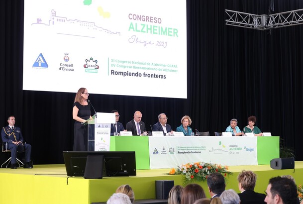 Momento de la intervención de la presidenta de la Confederación Española de Alzheimer y otras demencias (CEAFA)